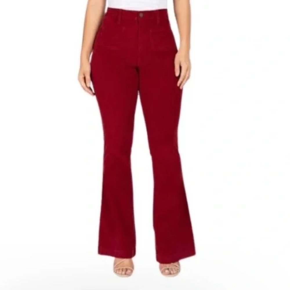 YMI Brand  Red Corduroy High Waisted Flare Pants - Size 13/31